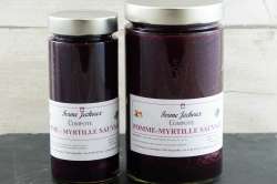 Compote de pomme-myrtille sauvage